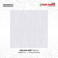 Keramik Lantai Body Putih Glossy - Malaga Series 60x60 | Sun Power