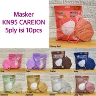 Kn95 Mask With Many Colors Contains 10pc KN95 5ply Mask With 10pc Face Mask