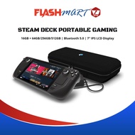 Steam Deck Handheld Gaming Console (Black) | 16GB + 64GB/256GB/512GB | Bluetooth 5.0 | 7" IPS LCD Di