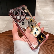 Clear Case for Iphone 17 11 Pro XR X XS Max 13 12 MINI 7 8  Plus AIR Luxury Premium Cute Cat Transpa