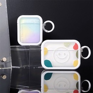 Gradient Rainbow Rabbit Smile Matte Shockproof Cover Case For Airpods 1/2 AirPods 3 AirPods Pro Pro2 Wireless Headphone Casing