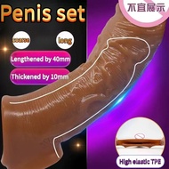 ⚡Penghantaran 24 jam⚡ Pembesaran Kondom Silikon Boleh Digunakan Semula Pembesaran Lengan Zakar Penam