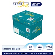 RTC Real Time Centre PaperOne A4 Copier Paper 70gsm 2500 Sheets (5 Reams)
