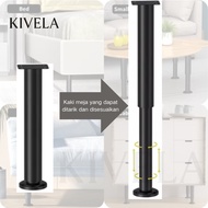 Black Aluminum Table Legs Adjustable Height (42-72cm / 72-110cm) ZMM