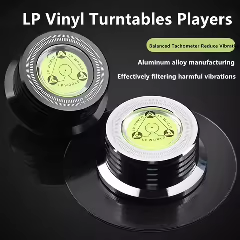 50Hz Alloy LP Vinyl Record Player Disc Turntable Stabilizer Level Aluminum Weight Clamp Music Player