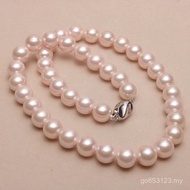 Genuine Round Pearl Gift for Mother to Send Elders Shell Necklace Clavicle Chain Mother-of-Pearl Sea