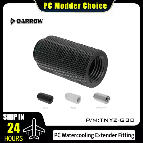 Barrow PC Watercooling Extender Fitting, G1/4'' M-F Hard Pipe Connecting Part Extend 7.5mm 10mm 15mm