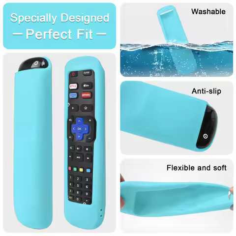 Silicone Case fit for Hisense Roku EN3A38 Remote, for TCL Roku 55RP620K Remote, R50B7120UK R55B7120U