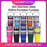 CS_ 900ml 304 Stainless Steel Handheld Thermos Insulated Vacuum Tumbler  Mugater Bottle with Straw H