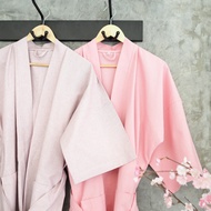 【KK Home】 CushionHiso Size L Bathrobe for Hotel&Home, Waffle Fabric, 100% Cotton