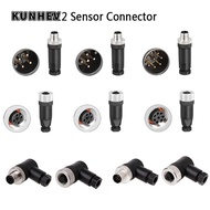 KUNHEV M12 Sensor Connector, Sensor Plug Connector M12 Aviation Plug, M12 Sensor Cable Connector PG7