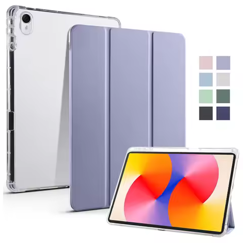 For Huawei Matepad SE 11 2024 Case With Pen Holder Trifold Leather Soft Back Stand Tablet Funda For 