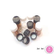 C3S 10Pcs 2ml/3ml/5ml clear amber glass vial bottle brown sample laboratory reagent bottle container