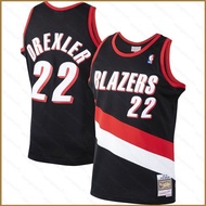 HQ5 NBA Clyde Drexler Portland Trail Blazers Retro Jersey Basketball Sports Vest Unisex Plus Size QH