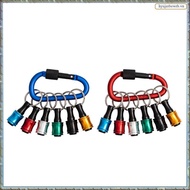 Bit Holder Keychain Screwdriver Bit Holder 2 Sets of 6PCS 1/4 Drill Bit Holder