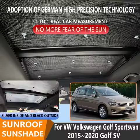 Sunroof Insulation Roof Visor For VW Volkswagen Golf Sportsvan 2015~2020 Sunshade Anti-UV Car Panora