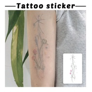 1 Piece Of Exquisite Floral Line Art Temporary Tattoo Sticker Exquisite Floral Line Art Temporary Ta