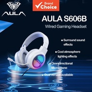 AULA S606B Gaming Headset  RGB Lighting Lightweight & Noise-Cancelling Mic for PC/PS5  Headphones Mi