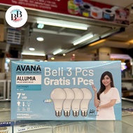 PUTIH CAHAYA Avana Allumia Multipack 7 Watt LED Bulb (Buy 3 Get 1 Free) (White Light / 6.500K)