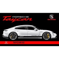 👍👍 PORSCHE TAYCAN CAR BODY STICKER SET TAYCAN-02