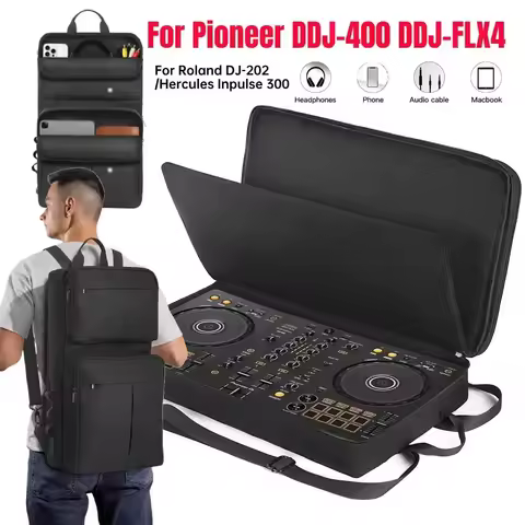 DJ Backpack for Pioneer DDJ-400 DDJ-FLX4 for Roland DJ-202 DJ Mixer Case DJ Controller Case Shockpro