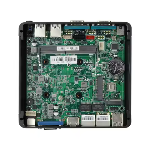 BEBEPC Fanless Industrial Mini PC with Intel Celeron J6412 J1900 Support Linux Computer with 2xRS232