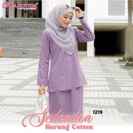 NEW RELEASE DHIA COTTON 1219 HEATHER PURPLE BAJU KURUNG MODEN KEDAH RIAU MINI KURUNG KEMEJA SEDONDON