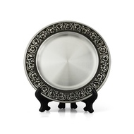 Classic Hibiscus Pewter Plate (XS)