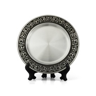 Classic Hibiscus Pewter Plate (XS)