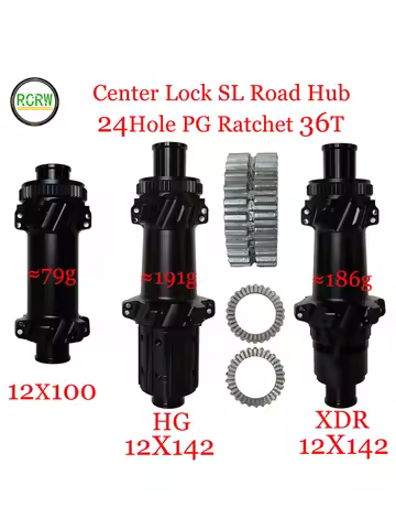 RCRW 36T PG Ratchet SL Road Bike Hub Center Lock 24Hole 12x100 12x142 Shiman/HG XDR MSR Straight Pul