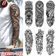 Full Arm Tattoo Sticker Waterproof Big Picture Flower Arm Lion Arm Tattoo Sticker 26.4.27