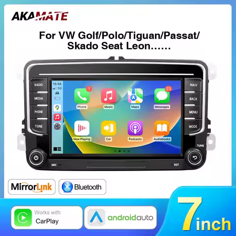 Car Radio 7inch Android13.0 CarPlay Android Auto for Volkswagen VW Passat Golf Jetta Polo Skoda Seat