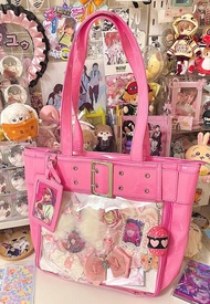 Túi Tote Punk Barbie Dung Tích Lớn Cầm Tay Túi Đeo Chéo Vai Đơn Cho Thanh Thiếu Niên Túi Da PU Mềm M