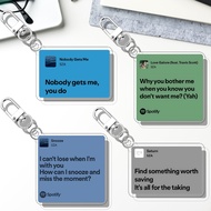 GANTUNGAN SZA Keychain Spotify Lyrics | Spotify SZA UV Printed Lyrics Keychain 2 Sides on 3 mm Acryl