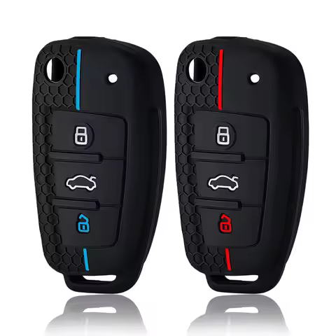 New Silicone Key Case Cover Shell for Audi A4 B7 A6 C6 4f 8v A3 8p A1 A3 Remote Key Holder Jacket Ac