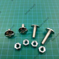 [PER 1 SET] Baut JT / Cover / Multifungsi + Mur M6X25 (2.5 cm)