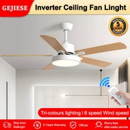GEJIESE Fans 52inch 风扇灯 42/48Inch ceiling fan with light 5 Blade fan ceiling remote control 3 colors lights ceiling fan for dinning living room