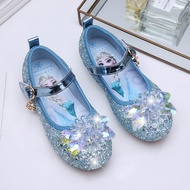 Feozen Shoes Princess Elsa Anna Shoes Bling Bling Kids Girl Crystal Party Shoes