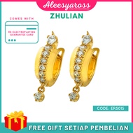 [ER5015] Subang TRADISIONAL ZHULIAN Gold Plated Earring Jewellery Subang Zhulian Original Subang Ema