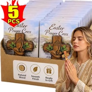 1/3/5Pcs Wooden Prayer Cross - With Drawstring Bag - Handheld Praying Crosses - Meditation Prayer Su