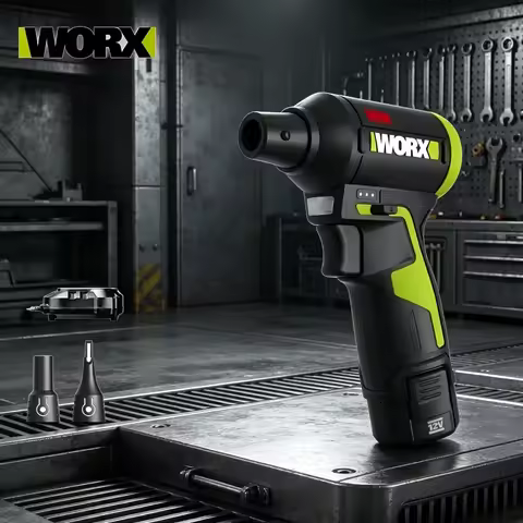 WORX WU094 12V Stepless Speed Air Blower ESD Safe Brushless Cyclone Duster Blower Jet Turbo Fan Cord