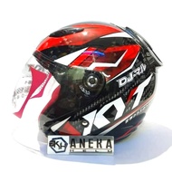 Helm KYT DJ MARU motif #15 black red