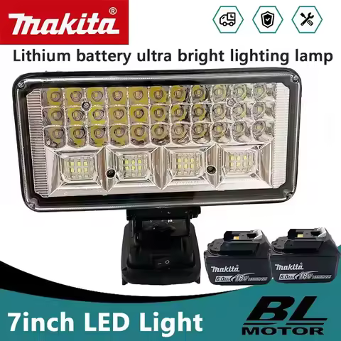 Makita Cordless Flashlight 7Inch BL1430 BL1830 Li-ion Battery LED Work Light Emergency Light Camping