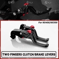 For  Honda NX400/NX500 Two Fingers Short Brake Lever Racing Handle Levers Parts