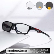 Fashionable new photochromic UV resistant presbyopia glasses dual focus far and near dual-use glasse