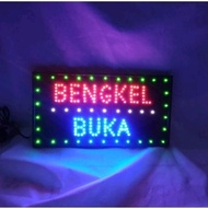 LED light writing WORKSHOP OPEN Lampu LED Lampu