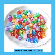 MST (100 bj) MANIK HURUF KOTAK BENING 7 mm MASESTORE