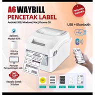 Timozia A6 Bluetooth Thermal Printer | AWB Waybill, Barcode, Shipping Label | USB , BT & I0S | 4inci