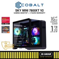 COBALT SKY MINI 7800XT V2 - AMD Ryzen 7 7800X3D - Dual Radeon RX 7800XT 16GB - 32GB RAM - 1TB SSD (3
