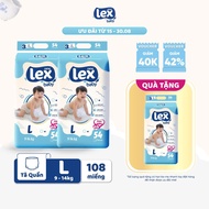 [Buy 2 Get 1 Free] Combo 2 Packs of Lex Baby Diapers and Pants Size M56/ L54/ XL50/XXL48 Outstanding
